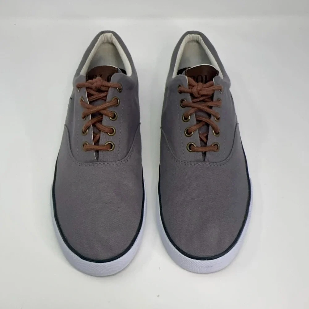 Polo Ralph Lauren Forestmont II Boat Shoe Sneaker Men's 9.5D Grey Blue Pony Prep